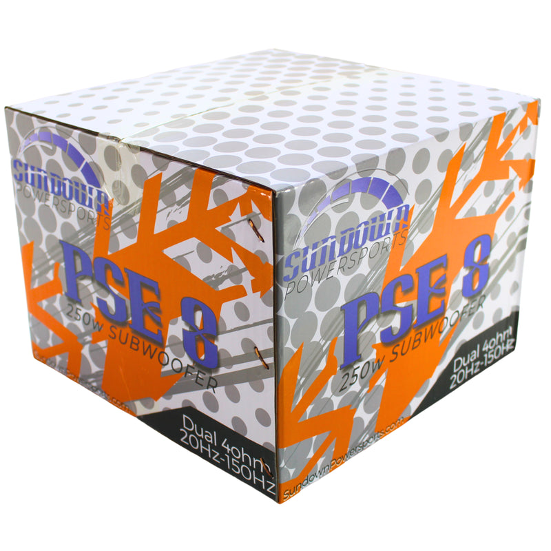 Sundown Powersports 8" Subwoofer 250 Watt RMS Dual 4 Ohm Voice Coil PS-PSE-8