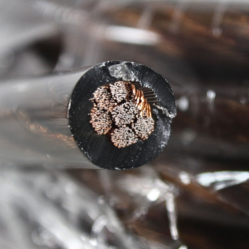 50Ft Pre Cut 0 Gauge Black CCA Power & Ground Wire Coil for Car Audio Systems