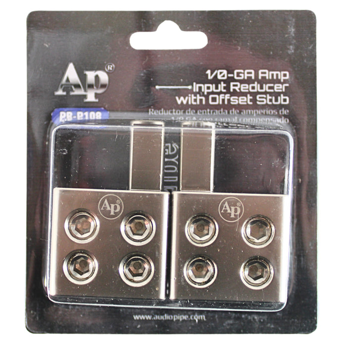 Audiopipe 1x 0GA Input 2x 0GA or 4x 0GA Output Reducer with Offset Stub Pair