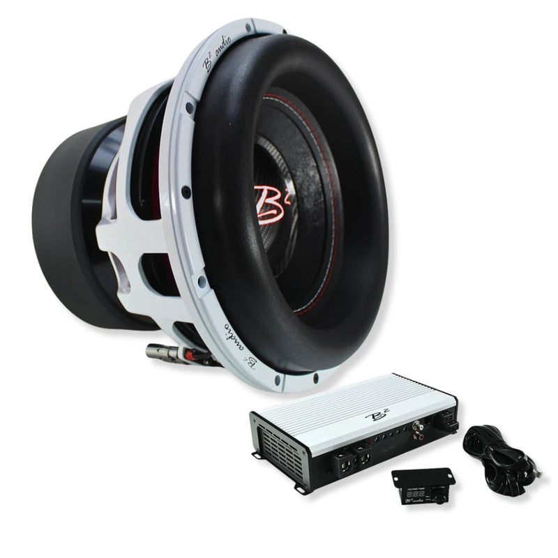 B2 Audio RAGE12-D1-V4 12" 2000W RMS Subwoofer with RAGE 3500 Amp