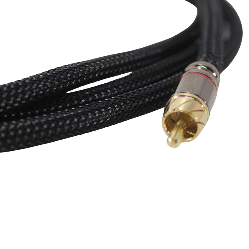 Full Tilt Audio HQ 6 foot Single Channel RCA Cable Gold Plated Connectors