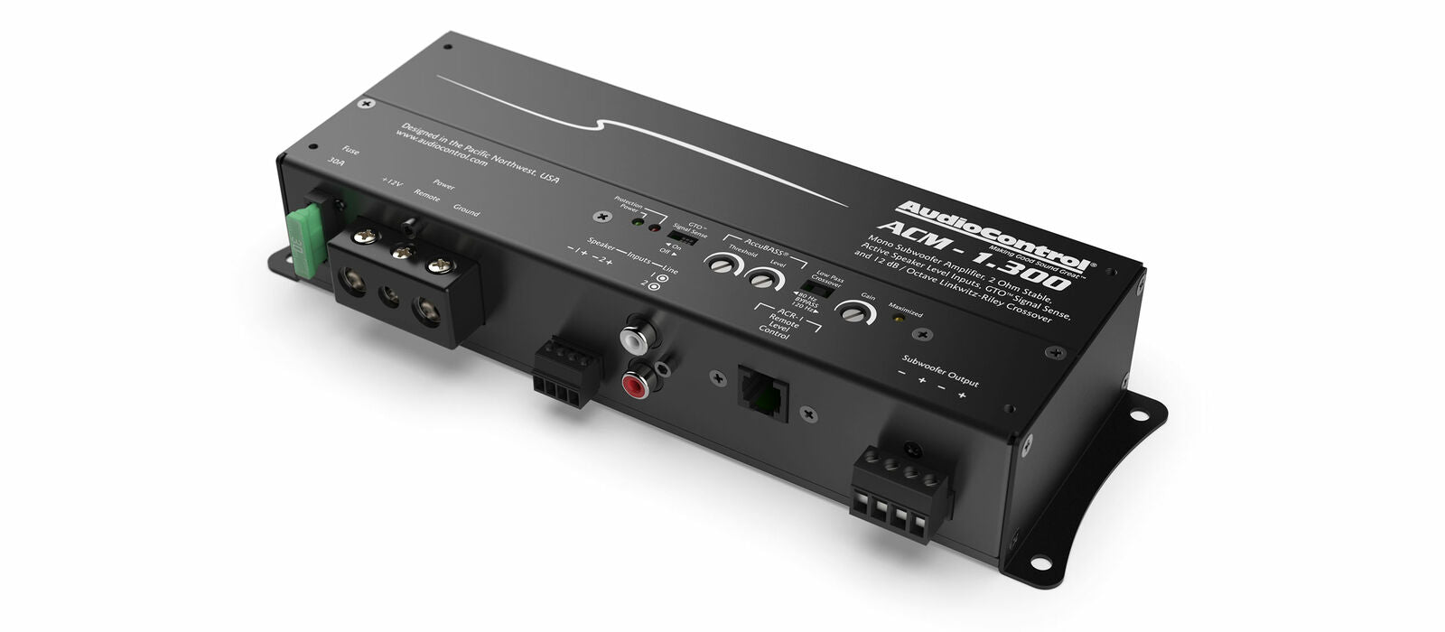 Audio Control Monoblock 2-Ohm 300W Micro Class D Motorcycle Amplifier ACM-1.300