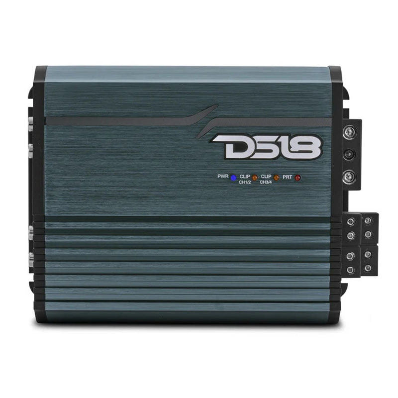 DS18 FRP1200W RMS Compact 4-Channel Full-Range Class-D Amplifier FRP-1.2K4 Grey
