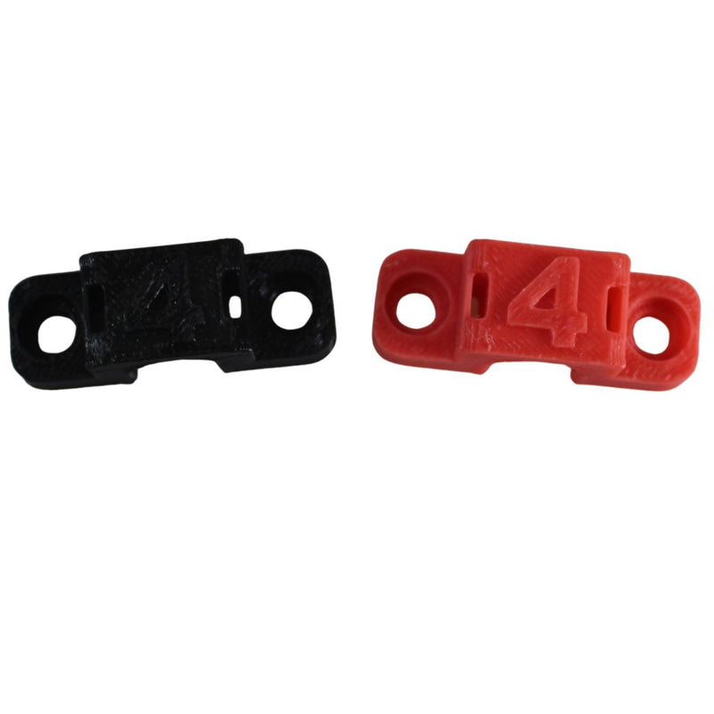 4 Gauge Cable Management Wire Comb Single Slot Can Use w/ Cable Tie Red/Black
