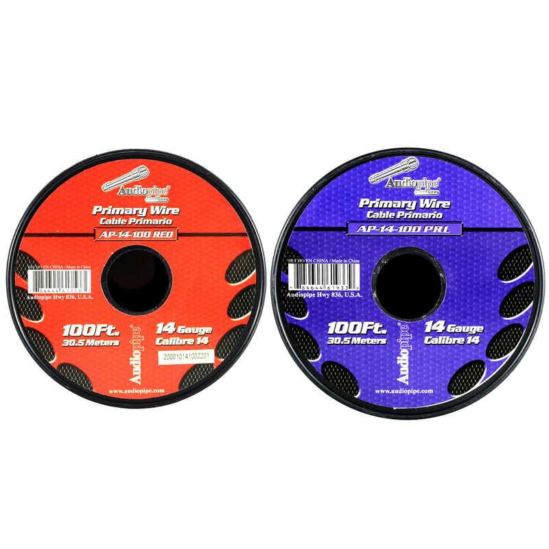 14 GA 100 FT Roll Red Prp Stranded Spool of CCA Primary Power Ground Wire Cable