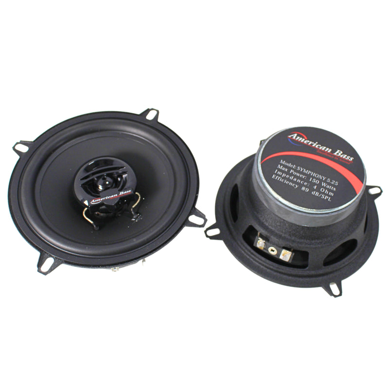 American Bass Pair of 5.25" 150-Watt 4 Ohm 2-Way Coaxial Speaker OPEN BOX