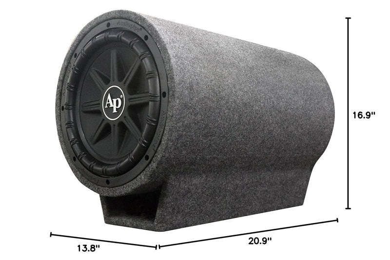 Audiopipe TUBOX1250 12" Vented Bass Pipe 1000W APCLE2002 & BMS1500X Combo