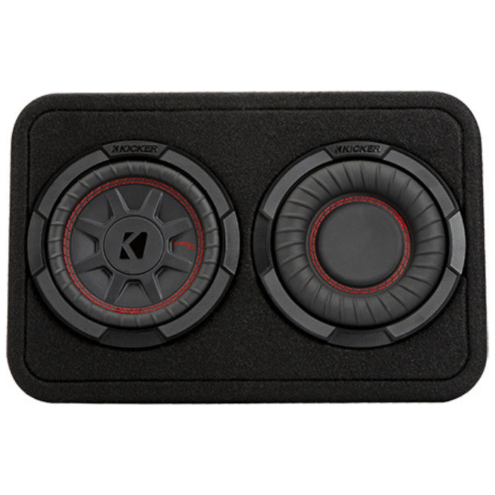 Kicker CompRT Series Dual 6.75" 2 Ohm Loaded Subwoofer Enclosure 48TCWRT672