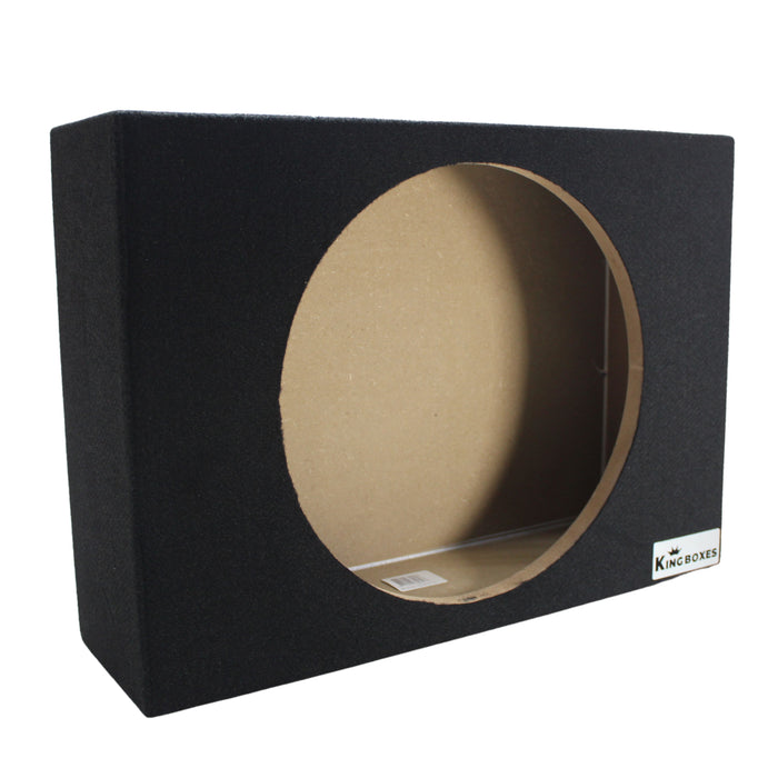 King Boxes Single 12" Shallow Vented Carpeted Speaker Box KG-ASHALLOWV12