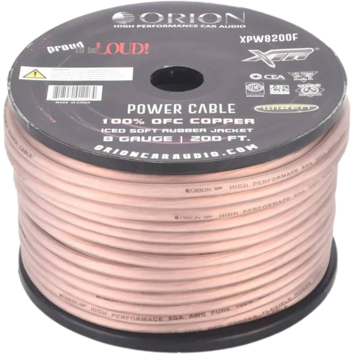 8-Gauge 100% OFC 200ft Wire Roll - Frost ORION XTR PRO Series / XPW8200F