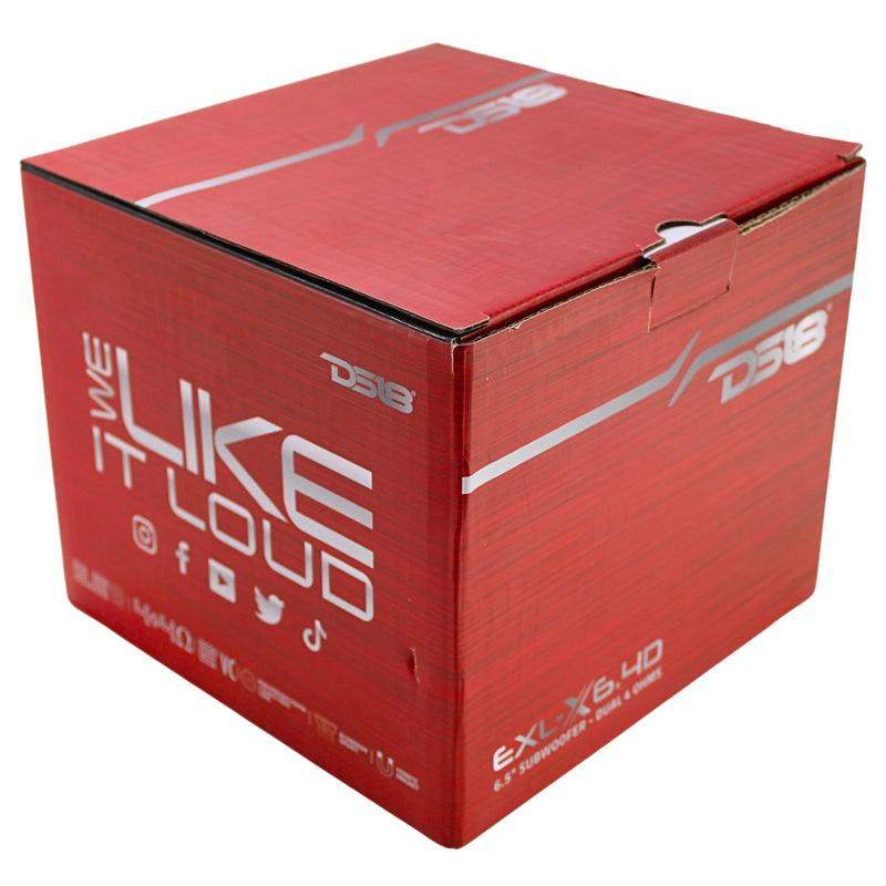 DS18 6.5" EXL series Dual Voice Coil 4 Ohm 800 Watts Max Subwoofer EXL-X6.4D