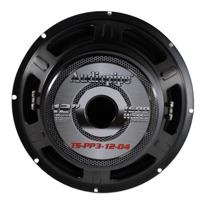 Audiopipe 12" 600W RMS Subwoofers Pair & 1500W Monoblock Class D Amplifier