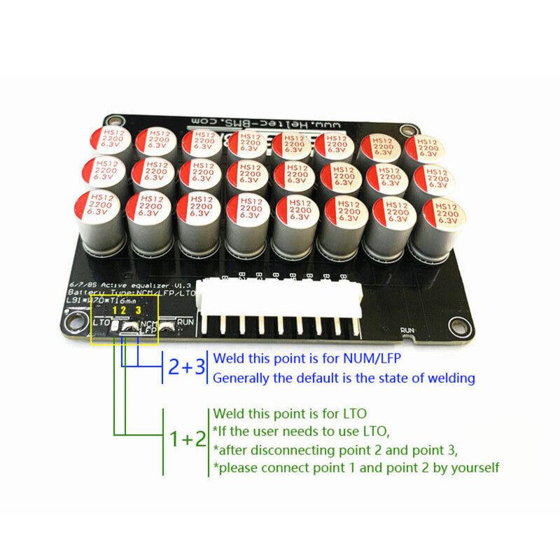 XS Power 6 Cell 40AH Lithium Bank 2.3V + 6 Cell Buss Bar Kit + Balancer