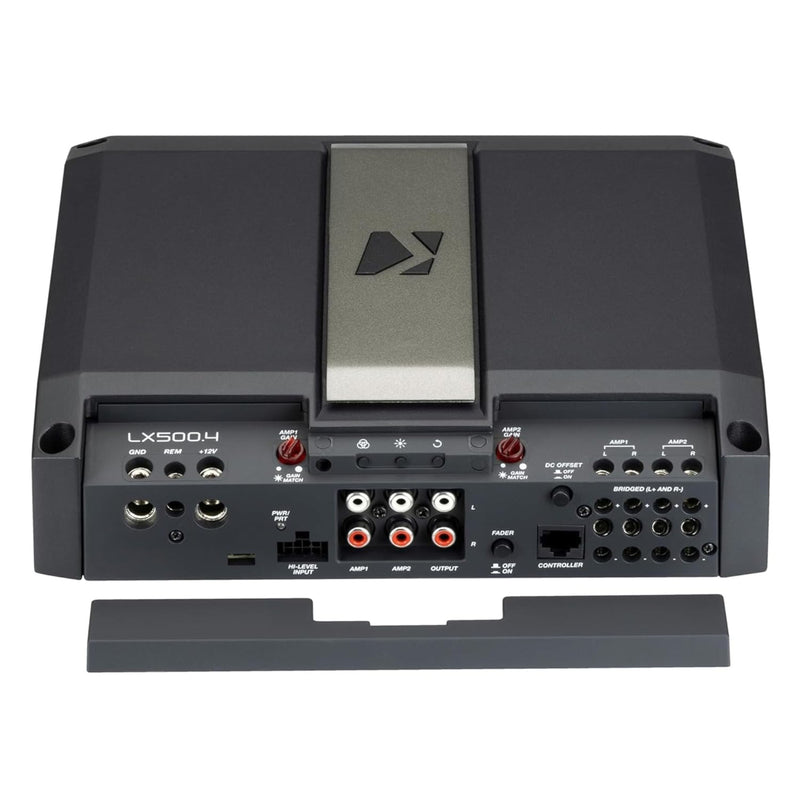 500W 2-Ohm Class D 4-Channel Amplifier w/LX Precision Controller & RGB LED Panel
