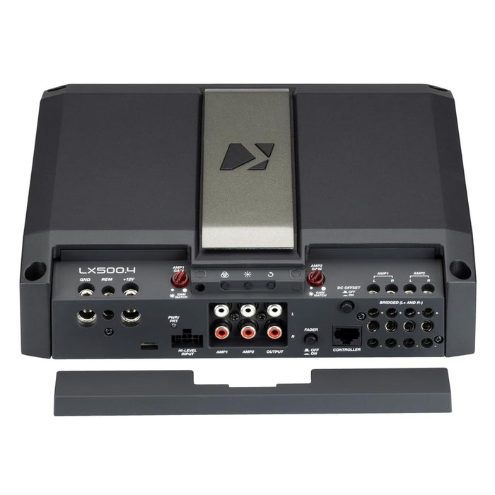 500W 2-Ohm Class D 4-Channel Amplifier w/LX Precision Controller & RGB LED Panel
