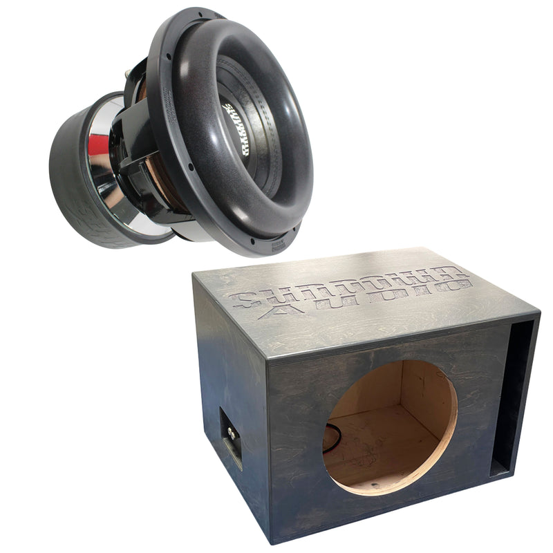 2000W RMS DVC 1 or 2-Ohm 12" X Series V3 Subwoofer w/Single 12" Birch Ported Box