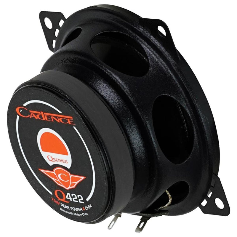 Cadence 4" 30 Watt RMS 4-Ohm 2-Way Coaxial Car Audio Speakers Pair Q422