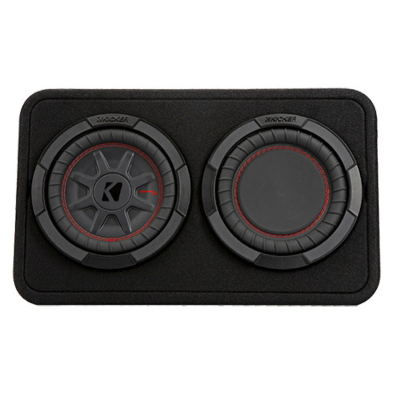 Kicker CompRT Series Dual 8" 2 Ohm Loaded Subwoofer Enclosure 48TCWRT82