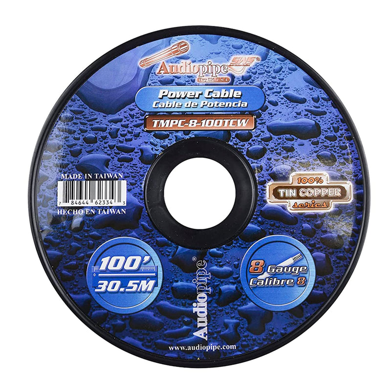 Audio Pipe 8 GA OFC Tinned Marine Power/Ground Wire Wht Lot Cut By The Foot