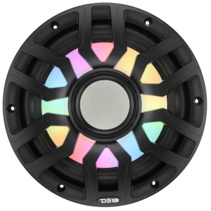 10" 500 Watt RMS 4 Ohm Marine Subwoofer w/ LED DS18 NXL-iQ10SUB Black