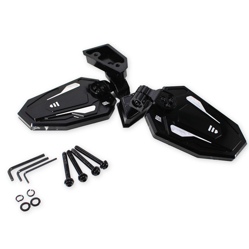 KEMIMOTO Adjustable Shatterproof Aluminum UTV Side Mirrors for Can-Am & Polaris OPEN BOX