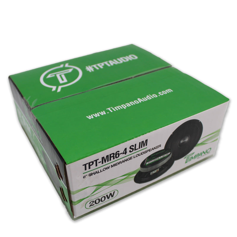 Timpano 6.5 Inch 100W RMS 4 Ohm Shallow Mount Midrange Speaker TPT-MR6-4 SLIM