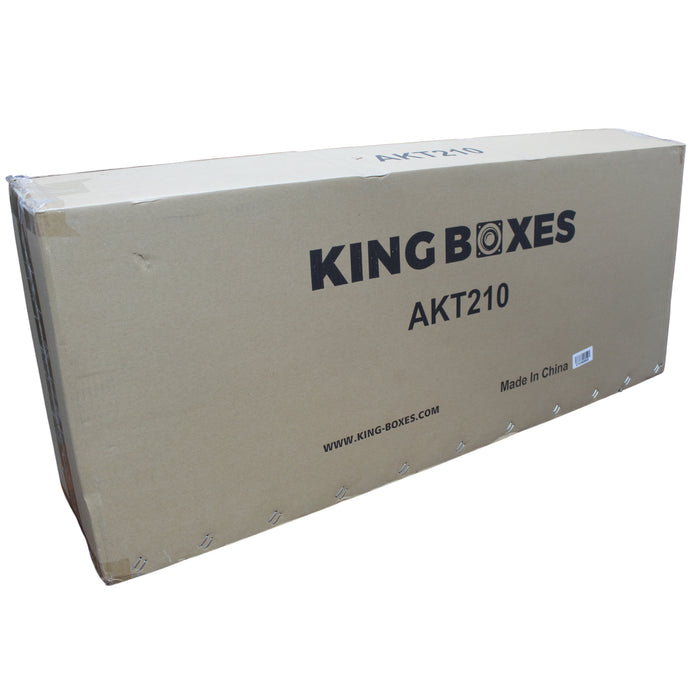 King Boxes Dual 10" Sealed Universal Wedge Style Subwoofer Box Carpeted AKT210