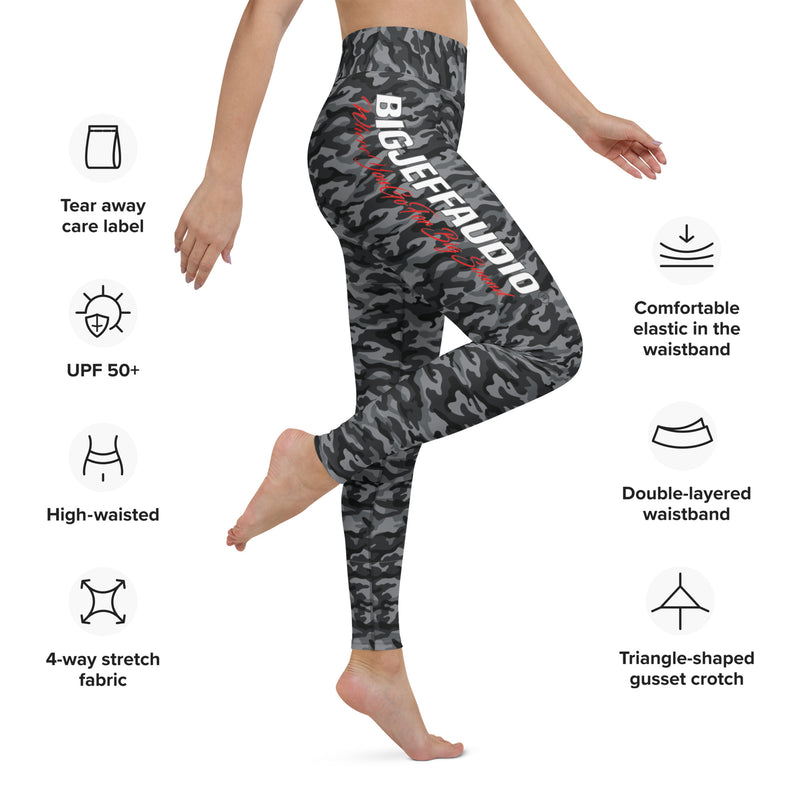 Official Big Jeff Audio Camo / Logo Yoga Pants