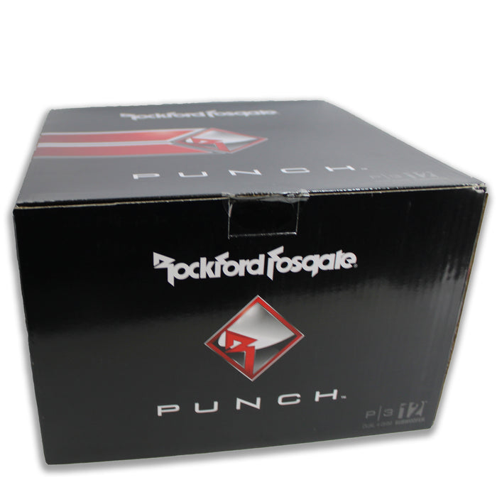 Rockford Fosgate PUNCH3 12" 600W RMS Dual Voice Coil 4-Ohm Subwoofer / P3D4-12