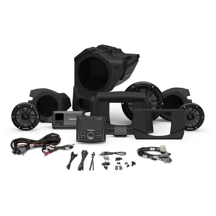 Rockford Polaris RZR Radio, Amp, 6.5" Color Optix Speakers & 10" Subwoofer Kit