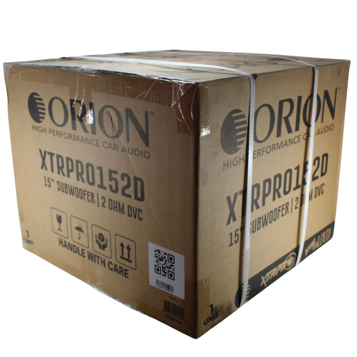 Orion 2-Ohm 2000w RMS XTR PRO Series 15" DVC Subwoofer - XTRPRO152D