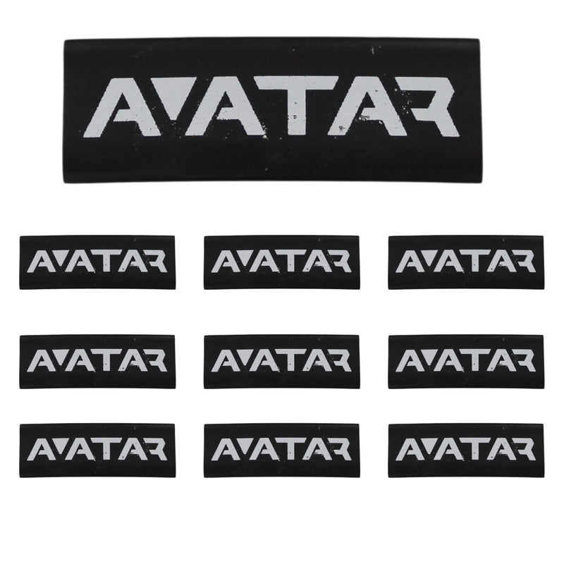 4 Gauge 3:1 Heat Shrink with Deaf Bonce/Avatar Logo 10 Pack Black
