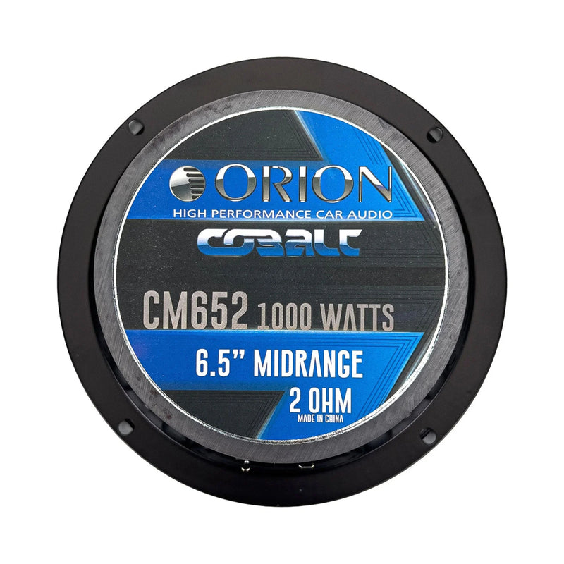 Pair of 6.5" 250 Watt RMS 2-Ohm High Efficiency Midrange Speaker Orion Cobalt CM652