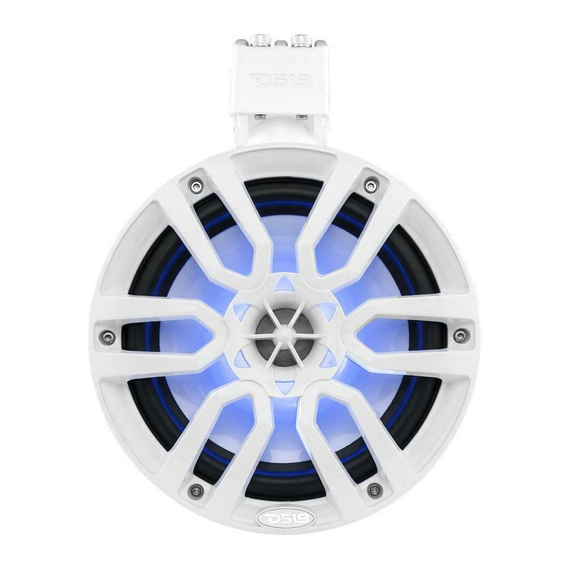 DS18 Hydro 8" 375 Watts 4 Ohm Marine Towers with Integrated RBG Lights White