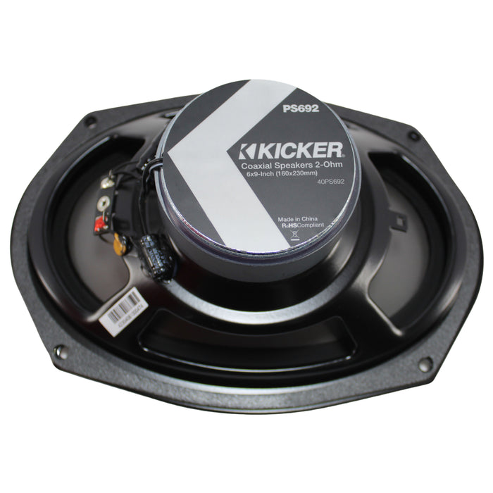 6x9" 180 Watts 2 Ohm Coaxial Powersports Audio Speakers Kicker Series KI-40PS692