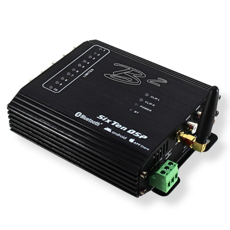 B2 Audio SixTen Black 10Ch Bluetooth DSP 4V 96kHz with Floating Mount Bracket