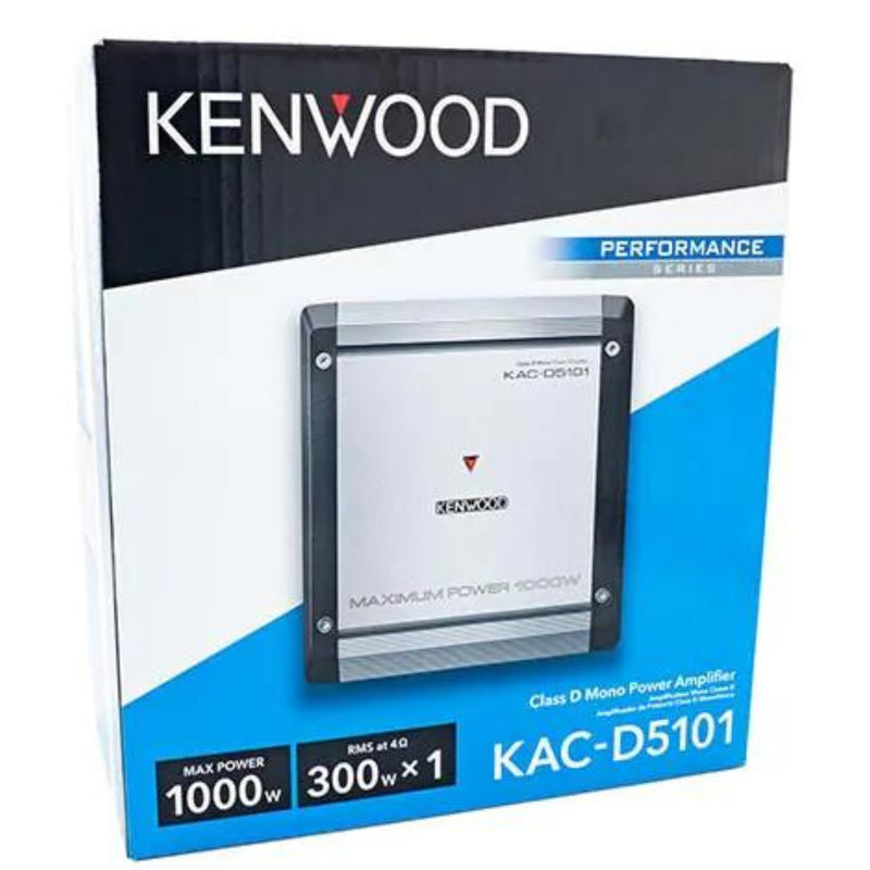 Kenwood 500W RMS 2 Ohm 1 Channel Monoblock Class D Amplifier KAC-D5101