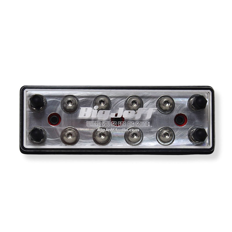 12 Spot Power / Ground 9/32 Terminal Lug Distribution Block - Big Jeff Audio