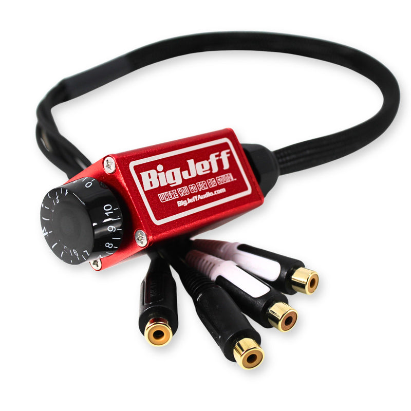 Official Big Jeff Audio Aluminum Cased 30" RCA Bass Knob Red