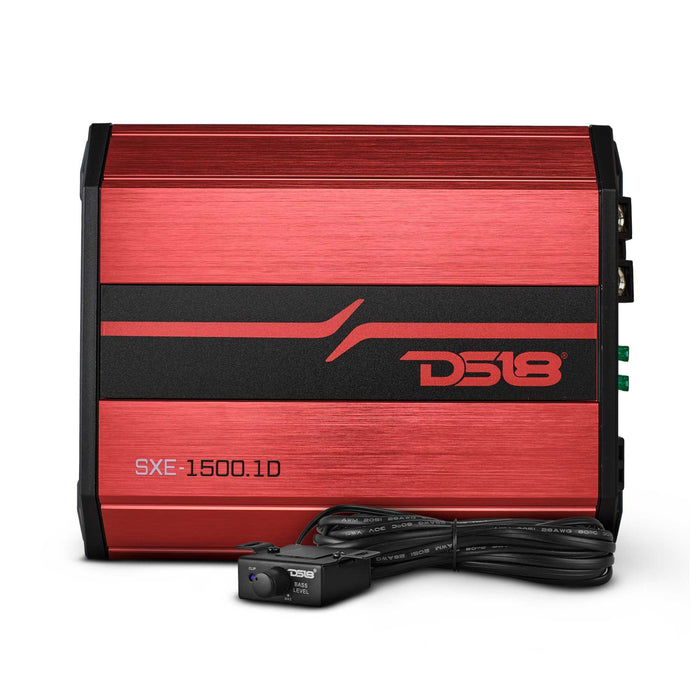 1500 Watt 1-Ohm Monoblock Class D Car Audio Amplifier DS18 SXE-1500.1D-RD