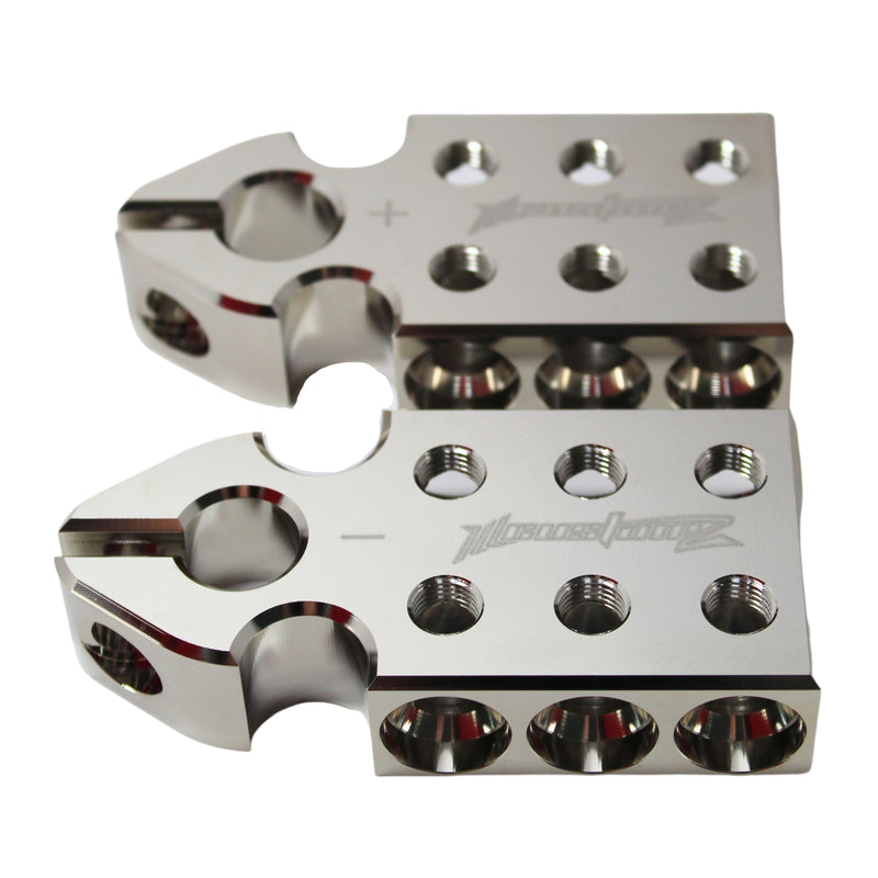 ILL Customz 6 Input Style SAE Aluminum Battery Terminals (Pair) LC-6-INPUT-SAE