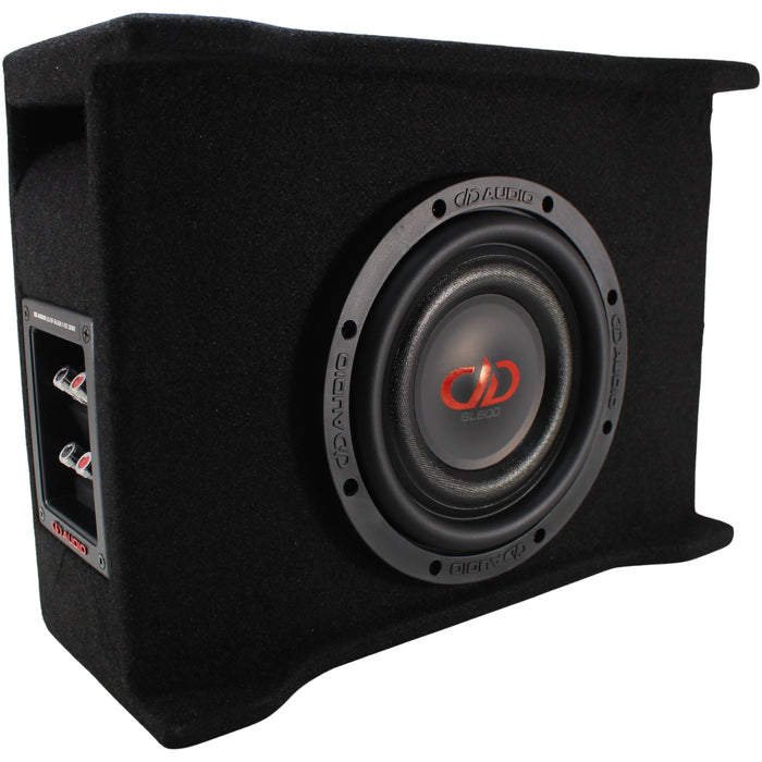 DD Audio SL600 Series 8″ 300W RMS S2-Ohm Slim Down Firing Ported Enclosure