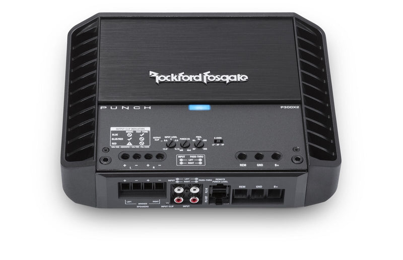 Rockford Fosgate Punch 300W 2-Channel Amplifier P300X2 + Install Kit
