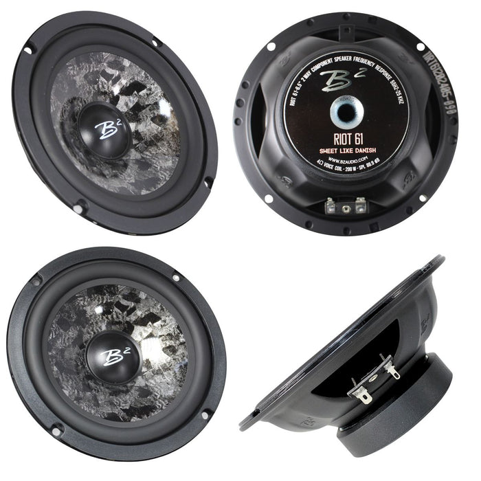 B2 Audio RAGE 4 Channel 1.2k Amp W/ 2 RIOT61-V2 Component Sets COMBO-15