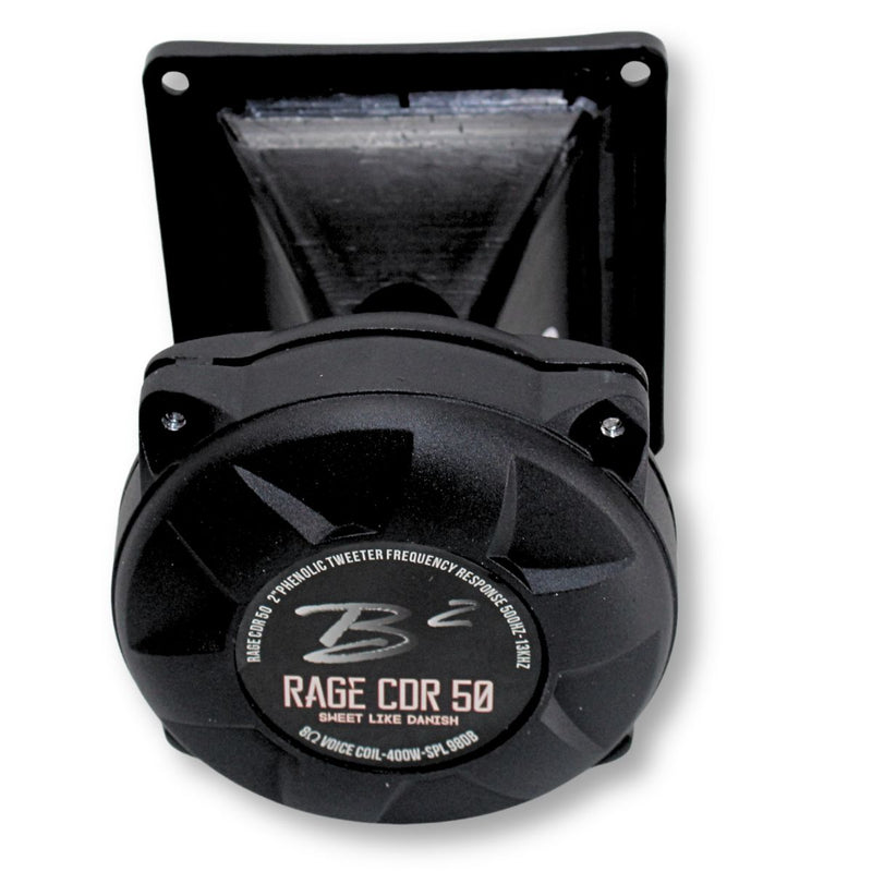 B2 Audio Twist On Compression Driver RAGE 200W RMS 8 Ohm 2" VC w/Horn