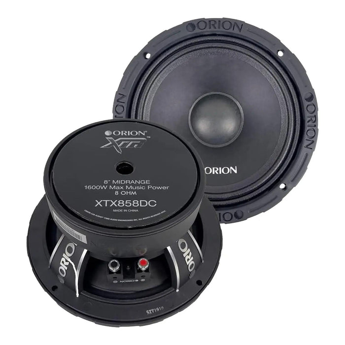 8" 8-Ohm 400 RMS High Efficiency Midrange Car Audio Speakers Orion XTX858DC Pair