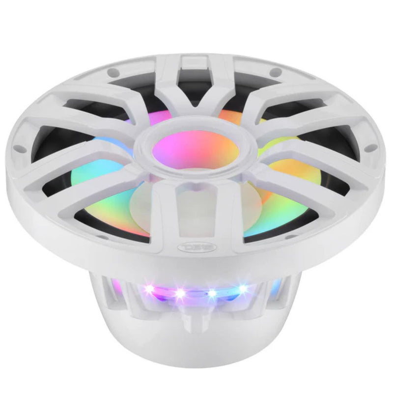 12" 600 Watt RMS 4 Ohm Neo Marine Subwoofer w/ LED DS18 NXL-iQSUB12 White