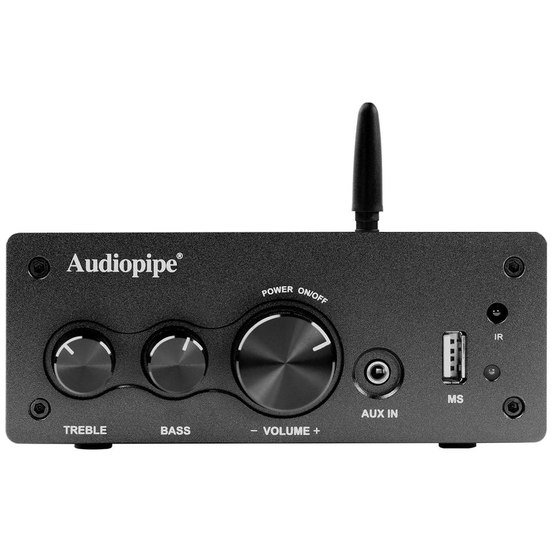 Audiopipe Mini 200W 2 Channel BT/MS/AUX/Coaxial/Optical Bookshelf Amplifier