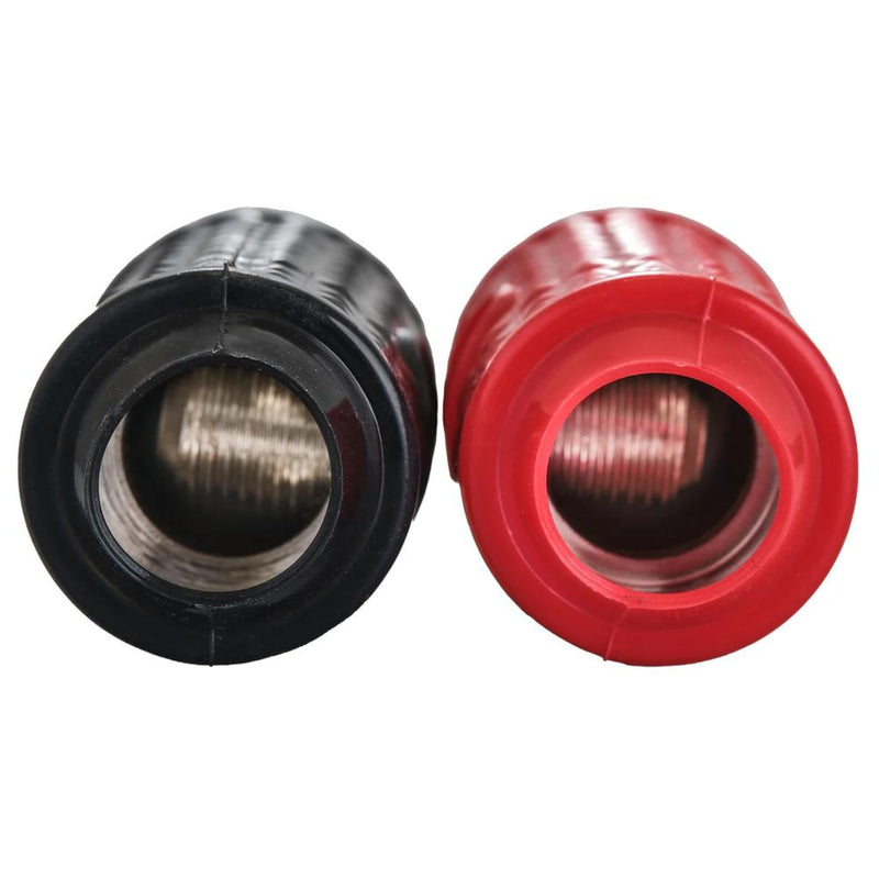DS18 Pair of 0GA to 4GA Amp Input Reducers with Offset Stub and Silicone Cover