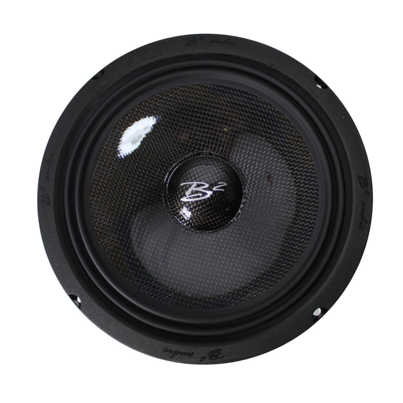 B2 Audio 8" Carbon Fiber Shallow Mount Speakers 100W RMS 3.3 Ohm Pair